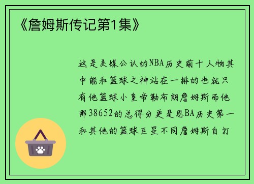 《詹姆斯传记第1集》
